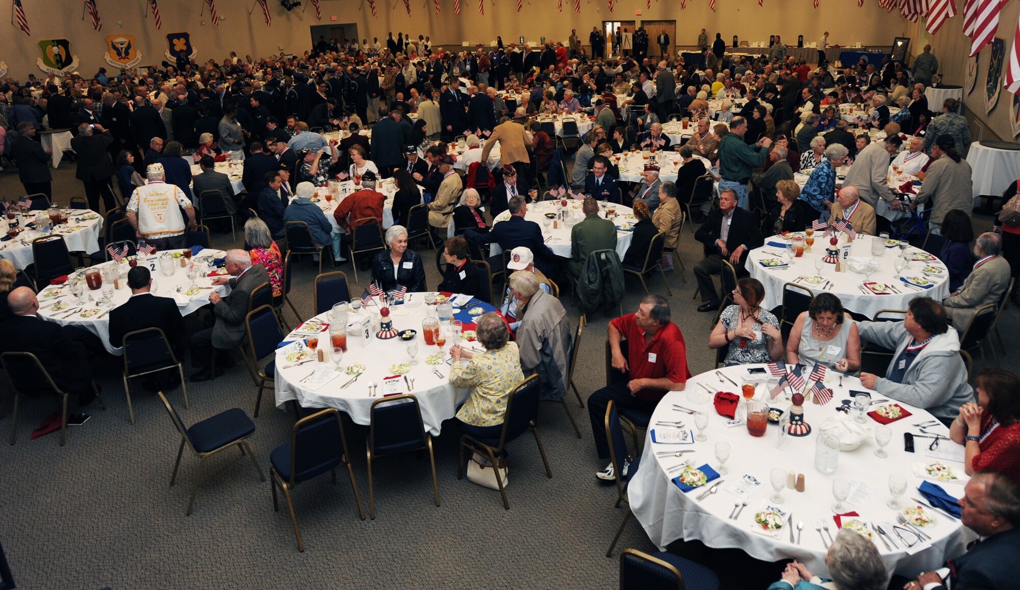The 35th Annual Prisoner of War/Missing in Action Luncheon was held on Barksdale Air Force Base, La., April 19, 2013. The luncheon honored 25 former Prisoners of War, 115 Purple Heart recipients and the family of Capt. Carl Jackson, Air Force Vietnam pilot still missing in action. (U.S. Air Force photo/Senior Airman Sean Martin)