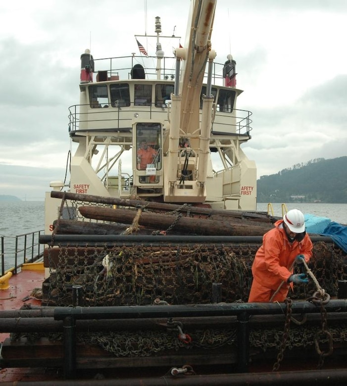 The Raccoon, a U.S. Army Corps of Engineers San Francisco District debris-removal vessel based in Sausalito, Calif., is using for the first time a new biofuel called B99. B99 is based on soybeans.