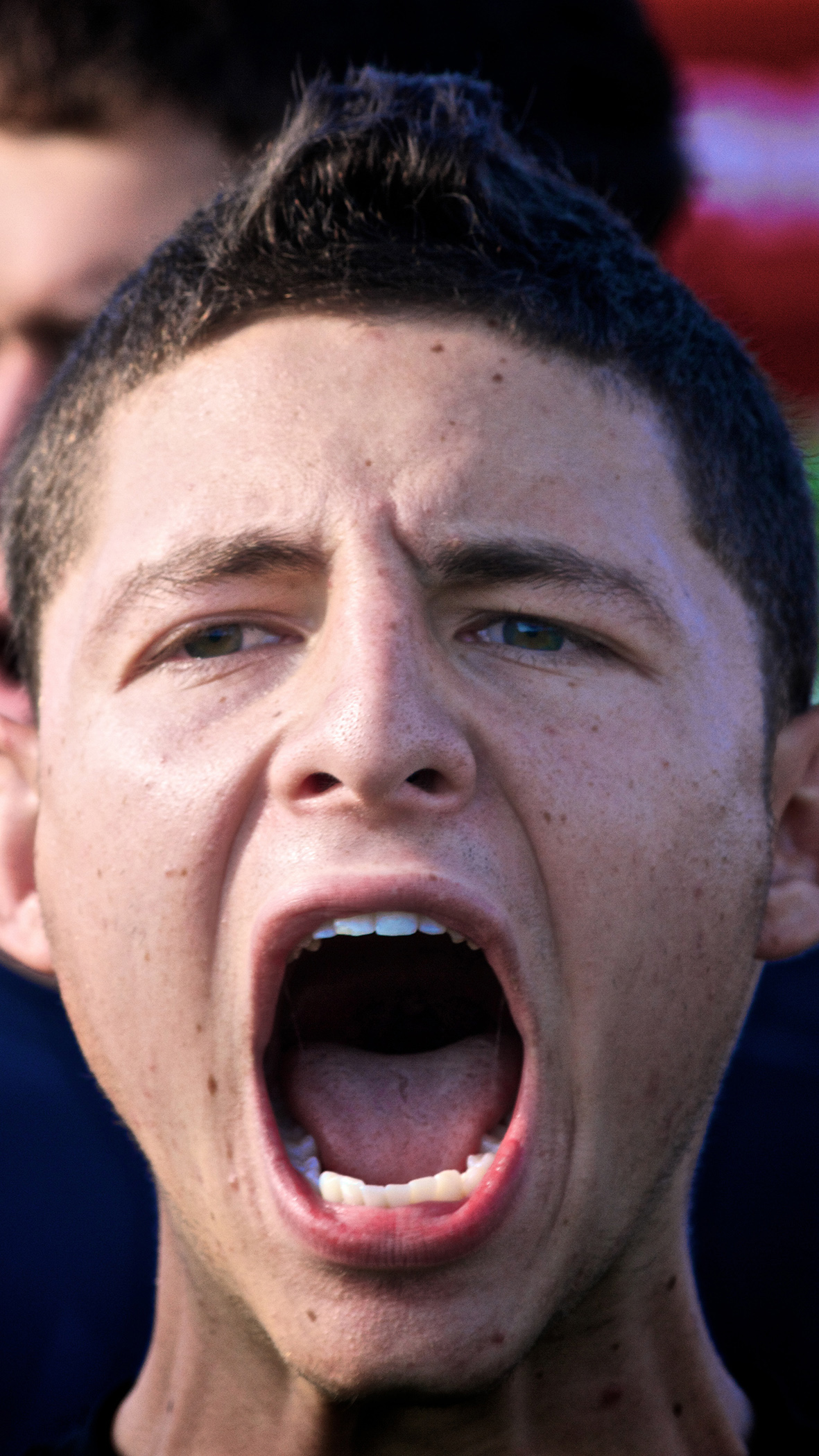 A future Marine with Recruiting Station Fort Lauderdale motivates the rest of his platoon during the pull up completion at the annual field meet April 20, 2013. Hundreds of future Marines participated in various Marine Corps inspired competitions like squad pull ups, crunches and a knowledge test designed to give them a taste of boot camp.  