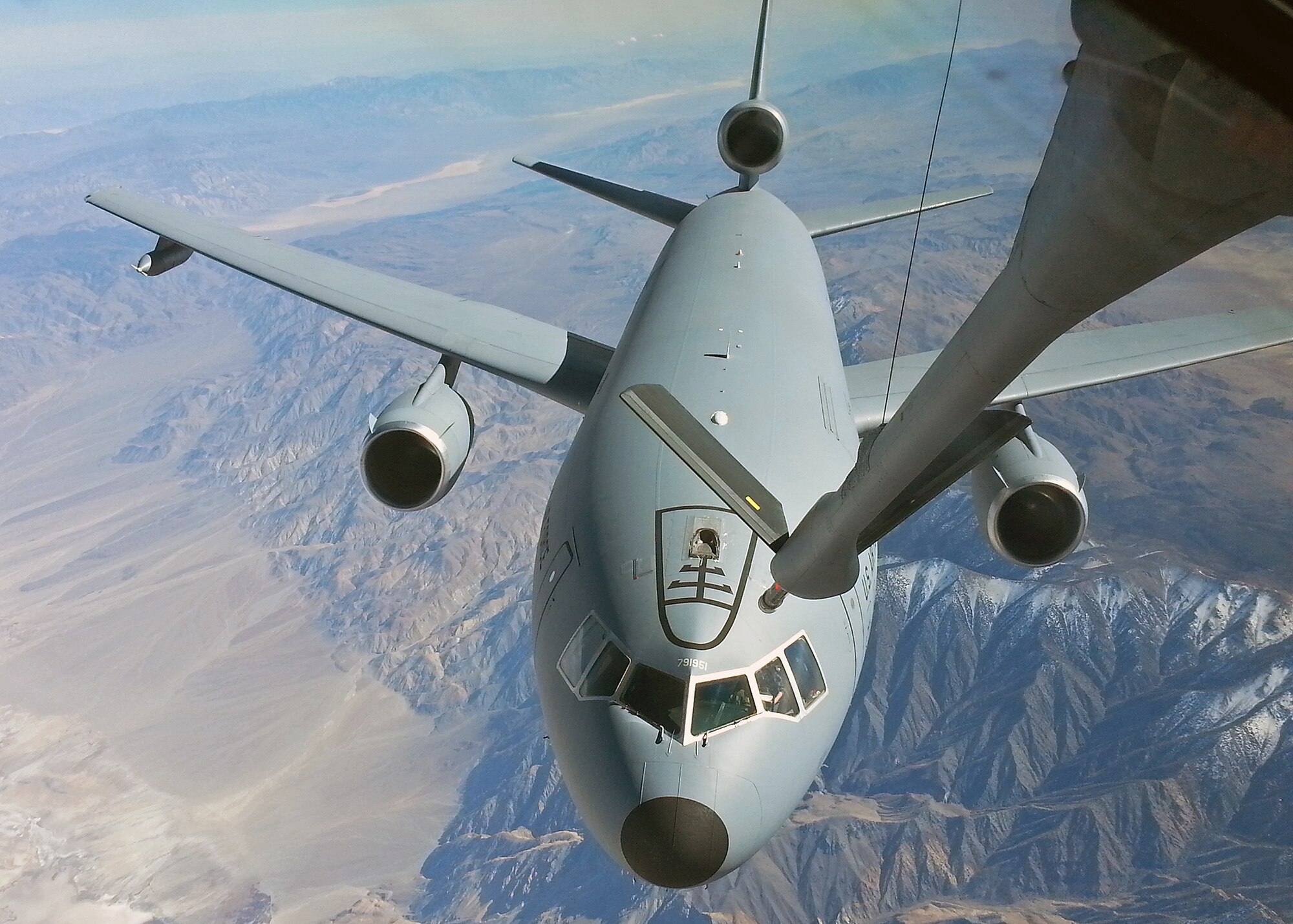 This KC-10 was just one of the many airframes that were used to test the KC-135 Block 45 systems upgrades in order to mitigate capability gaps and improve overall KC-135 shortcomings in reliability, maintainability and supportability. The 418th Flight Test Squadron was just one of 11 units that were involved in the testing that ended April 2013. (Courtesy photo)