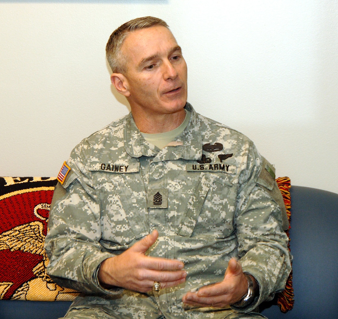 Command Sgt. Maj. William J. Gainey Photo by Petty Officer 1st Class Shane Wallenda 