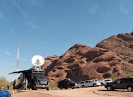 A "Super Sentinel" emergency response vehicle from U.S. Army North was deployed to Phoenix, Ariz., to support Army North’s command assessment element team as part of Exercise Vigilant Shield '08. ARNORTH's CAE deployed in support to the Department of Homeland Security to respond to a simulated radiological dispersal device explosion in Phoenix. Photo by Randy Mitchell 