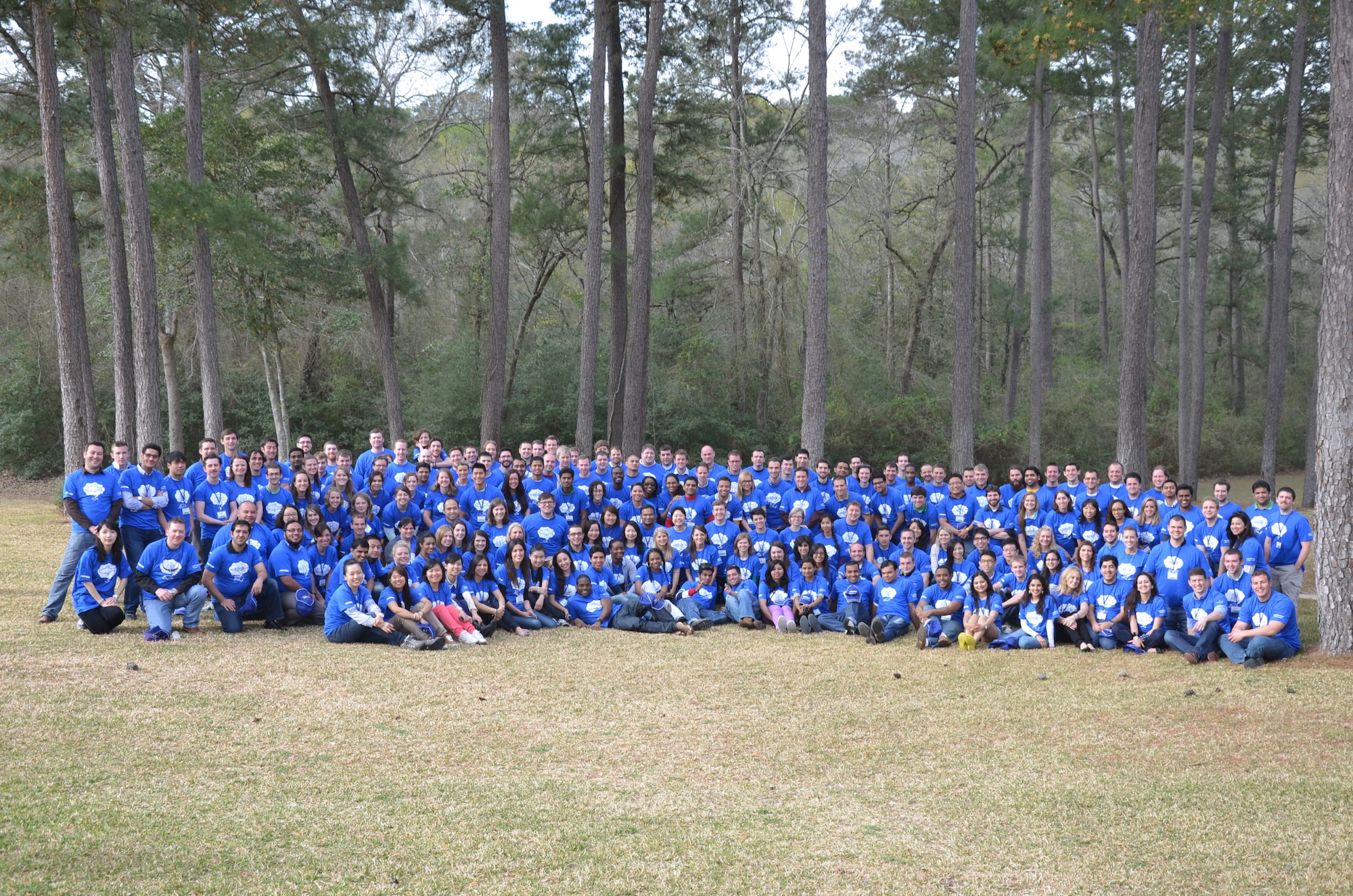 AEDC Engineers Nathan Sindorf and Billy Stack participated in a Jacobs Future Weekend with 191 other engineers, shown in this photo, from Jacobs organizations across the world. (Photo provided)
