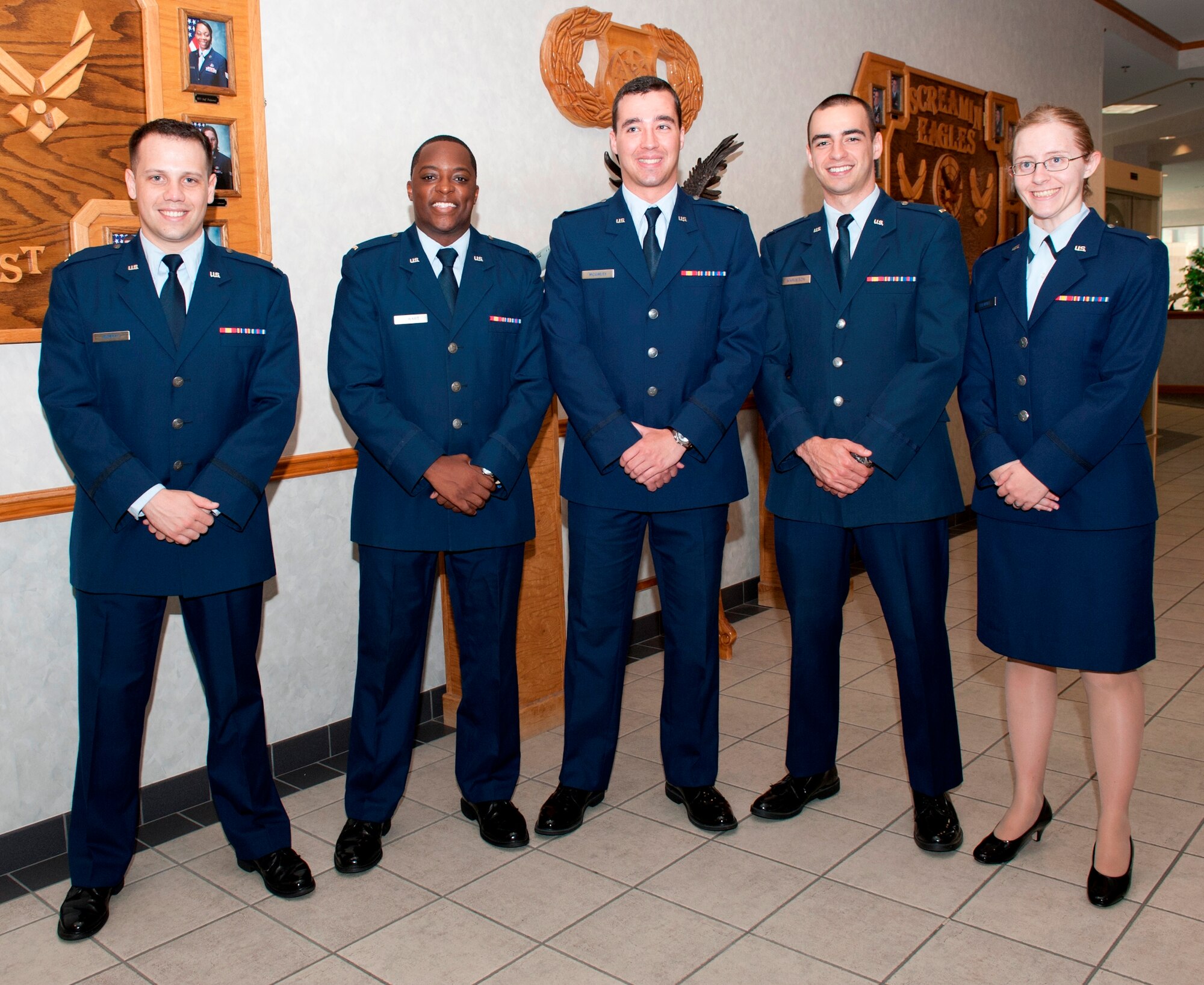 Graduate members of Air Battle Management training class 13010 pose for a celebratory photo after graduating April 24, 2013. (U.S. Air Force photo by Lisa Norman)
