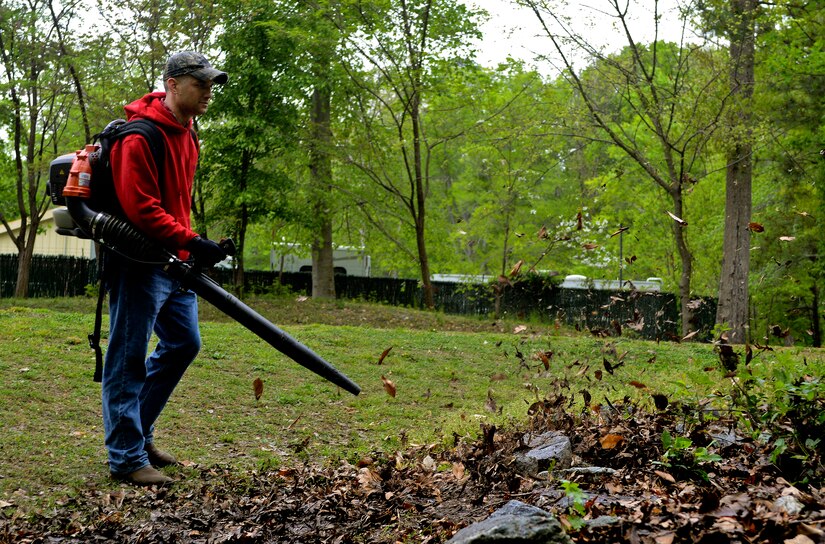 U.S. Army Staff Sgt. Mitchel Messer, 93rd Signal Brigade retention noncommissioned officer in charge, removes leaves from the Eustis Lake Nature Trail as part of the brigade’s efforts in support of Earth Week at Fort Eustis, Va., April 23, 2013. The celebration of Earth Day began in 1970, when U.S. Senator Gaylord Nelson of Wisconsin introduced the idea for a “national teach-in on the environment,” eventually building a national staff to support his vision nationwide. (U.S. Air Force photo by Airman 1st Class R. Alex Durbin/Released)