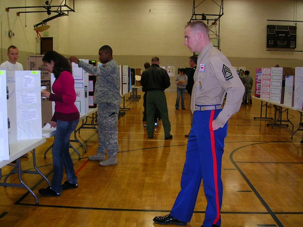 Volunteers from the North American Aerospace Defense Command and the U.S. Northern Command judge entries at the 2nd Annual Mitchell High School Science Fair Competition. NORAD and USNORTHCOM participates with Mitchell High School in a partnership educational program to aid in the overall educational experience for the students of District 11.

Photo by CPT Angela Young

