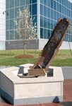 PETERSON AIR FORCE BASE, Colo. - The new 9-11 memorial on the grounds of the North American Aerospace Defense Command and U.S. Northern Command headquarters includes a steel beam from the World Trade Center donated to NORAD and USNORTHCOM by the National Homeland Defense Foundation which forms the heart of this new memorial. The memorial will be commemorated in a ceremony at 1 p.m. May 18. 

(U.S. Air Force photo by Staff Sgt. Thomas J. Doscher) 

