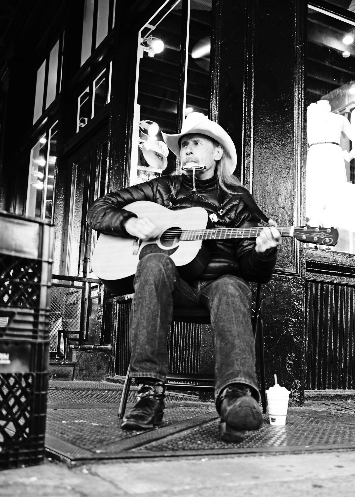 Tech. Sgt. Damien Mitchell, 819th RED HORSE Squadron airfields NCO in charge, was recently named the winner of the 341st Missile Wing Public Affairs Quarterly Amateur Photo Contest, for his photo titled “Playing the Blues.” Mitchell’s winning photograph of a street musician was taken in early fall in downtown Omaha, Neb. (Courtesy photo)