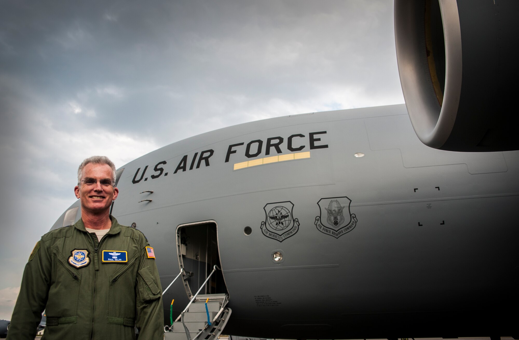 Gen. Paul Selva, Air Mobility Command commander, delivers a new C-17 Globemaster III April 25, 2013, at Joint Base Charleston – Air Base, S.C. Joint Base Charleston is scheduled to receive two additional C-17s this year, as Boeing completes work on the Air Force’s final Globemasters. The first C-17 to enter the Air Force’s inventory arrived at Charleston Air Force Base in June 1993. The C-17 is capable of rapid strategic delivery of troops and all types of cargo to main operating bases or directly to forward bases in the deployment area. (U.S. Air Force photo/ Senior Airman Dennis Sloan)