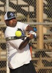 Designated Hitter Michael Richardson has helped the 802nd Force Support Squadron to 3-0 start in American League play this season. He's among a few returning
players from the squadron's previous Joint Base San Antonio softball championship teams.