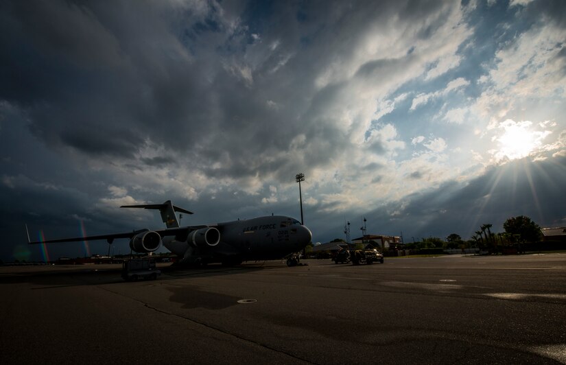 Crew Chiefs from the 437th Aircraft Maintenance Squadron perform the first recovery and maintenance checks on a new C-17 Globemaster III delivered April 25, 2013, to Joint Base Charleston – Air Base, S.C. The C-17 was delivered by Gen. Paul Selva, Air Mobility Command commander. Joint Base Charleston is scheduled to receive two additional C-17s this year, as Boeing completes work on the Air Force’s final Globemasters. The first C-17 to enter the Air Force’s inventory arrived at Charleston Air Force Base in June 1993.The C-17 is capable of rapid strategic delivery of troops and all types of cargo to main operating bases or directly to forward bases in the deployment area. (U.S. Air Force photo/ Senior Airman Dennis Sloan)