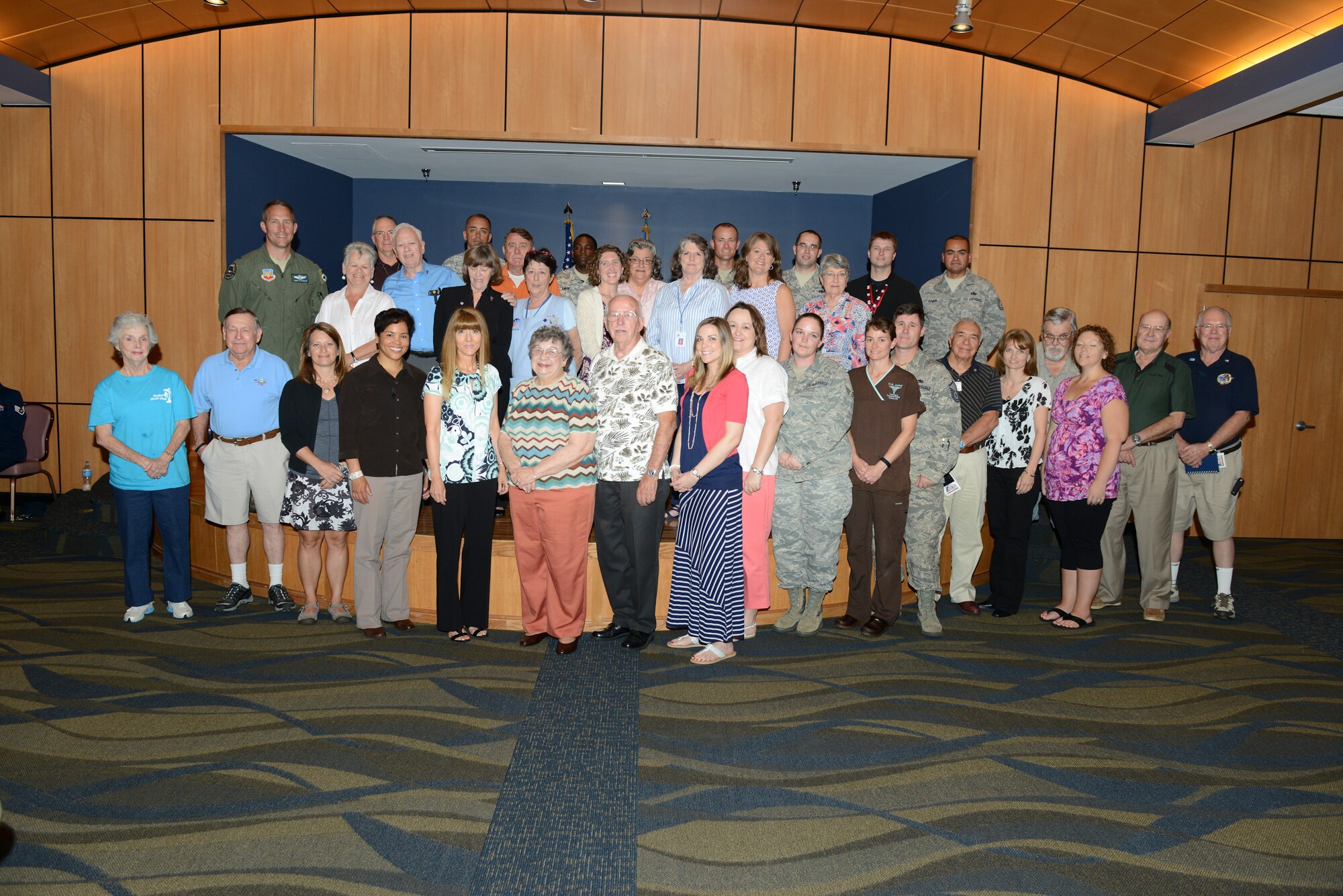 A group of Tyndall volunteers were recognized with an ice cream social April 25. Team Tyndall members volunteered nearly 20,000 hours to needing organizations in 2012. (U..S. Air Force Photo by Lisa Norman) 