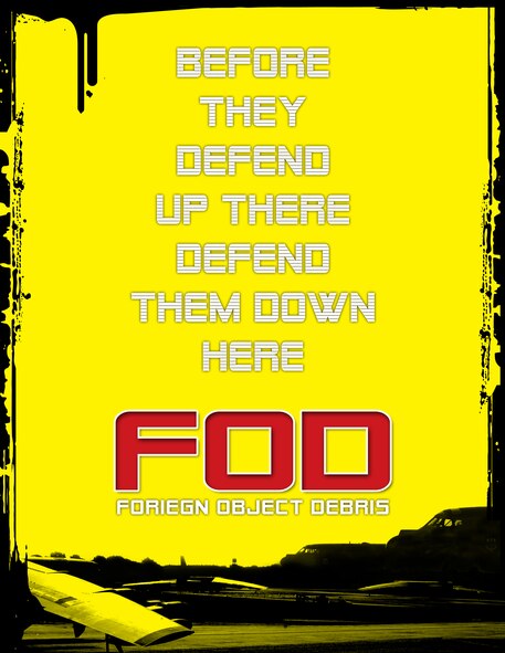 Jared Roy, a student from Northwestern State University of Louisiana, Natchitoches, La., runner-up foreign object debris or "FOD" poster submission. (Jared Roy/Courtesy)