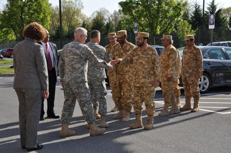 Six members of the Qatar Emiri Corps of Engineers visited Winchester, Va., this week for discussions with Middle East District leadership. Topics focused on the District’s mission, products and services, and technical capabilities. The delegation is also touring Fort Lee, Va., and Fort Leonard Wood, Mo., before heading back to Qatar.