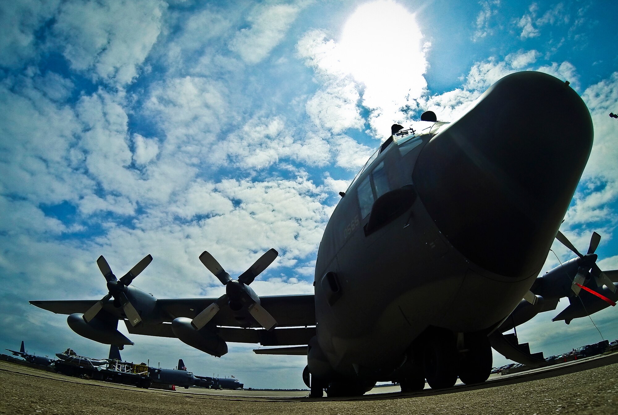 Aircraft 64-0565 served as the backdrop of the MC-130E Combat Talon I retirement ceremony at Duke Field Fla., April 25.  The Talon served as the lead aircraft in 1980’s Operation Eagle Claw, the attempted mission to rescue hostages in Iran.  Aircrew, maintainers and many others turned out to remember and bid farewell to the Talon I on its official retirement from the Air Force.  The last five Talons, located at Duke Field, will be delivered to the “boneyard” at Davis-Monthan Air Force Base, N.M., by mid-May 2013.  (U.S. Air Force photo/Tech. Sgt. Samuel King Jr.)