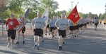 PETERSON AIR FORCE BASE, Colo. – Canadian Lt.-Gen. Thomas Lawson, NORAD deputy commander; Army Brig. Gen. Timothy Coffin, Army Forces Strategic Command; and Army Lt. Gen. Frank Grass, U.S. Northern Command deputy commander, lead a formation run to celebrate the U.S. Army’s 237th anniversary on Peterson Air Force Base, Colo., June 14. Soldiers from NORAD and USNORTHCOM came together at Peterson AFB’s club to for a command run and cake-cutting ceremony. 

(U.S. Air Force photo by Stacey Knott) 

