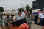 A Soldier prepares to transmit a situation report on pre-storm activities in Key West, Fla., Sept. 8, 2008.