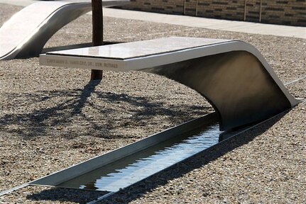 The memorial for John Yamnicky and the other 183 people killed on board American Airlines Flight 77 that hit the Pentagon Sept. 11, 2001, is shown. Mr. Yamnicky is the father of Master Sgt. Jennifer Yamnicky, an Air National Guardsman stationed at Andrews Air Force Base, Md.