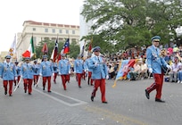 The 2013 Battle of Flowers Parde showcased a wide array of different floats and historical societies as part of the Fiesta celebration April 26, at the Alamo Plaza, San Antonio Texas. The Battle of Flowers parade is the largest and oldest Fiesta event in San Antonio.(U.S. Air Force photo by Benjamin Faske) (released)