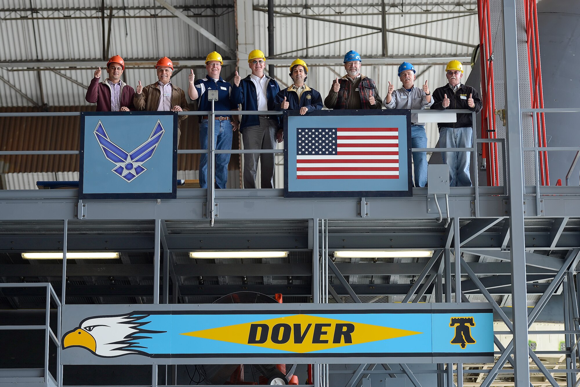 Dover Air Force Base, Del. Honorary Commanders, received an in-depth tour of Dover AFB's Aerial Port Squadron and maintenance units, April 24, 2013.  (U.S. Air Force photo/Greg L. Davis)