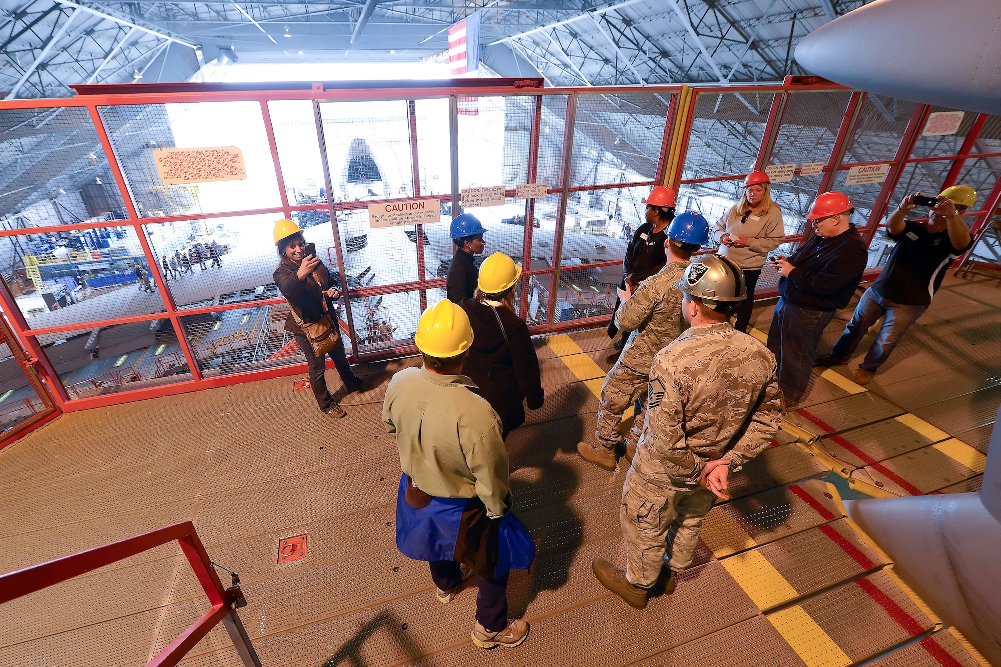 Dover Air Force Base, Del. Honorary Commanders, received an in-depth tour of Dover AFB's Aerial Port Squadron and maintenance units, April 24, 2013.  (U.S. Air Force photo/Greg L. Davis)