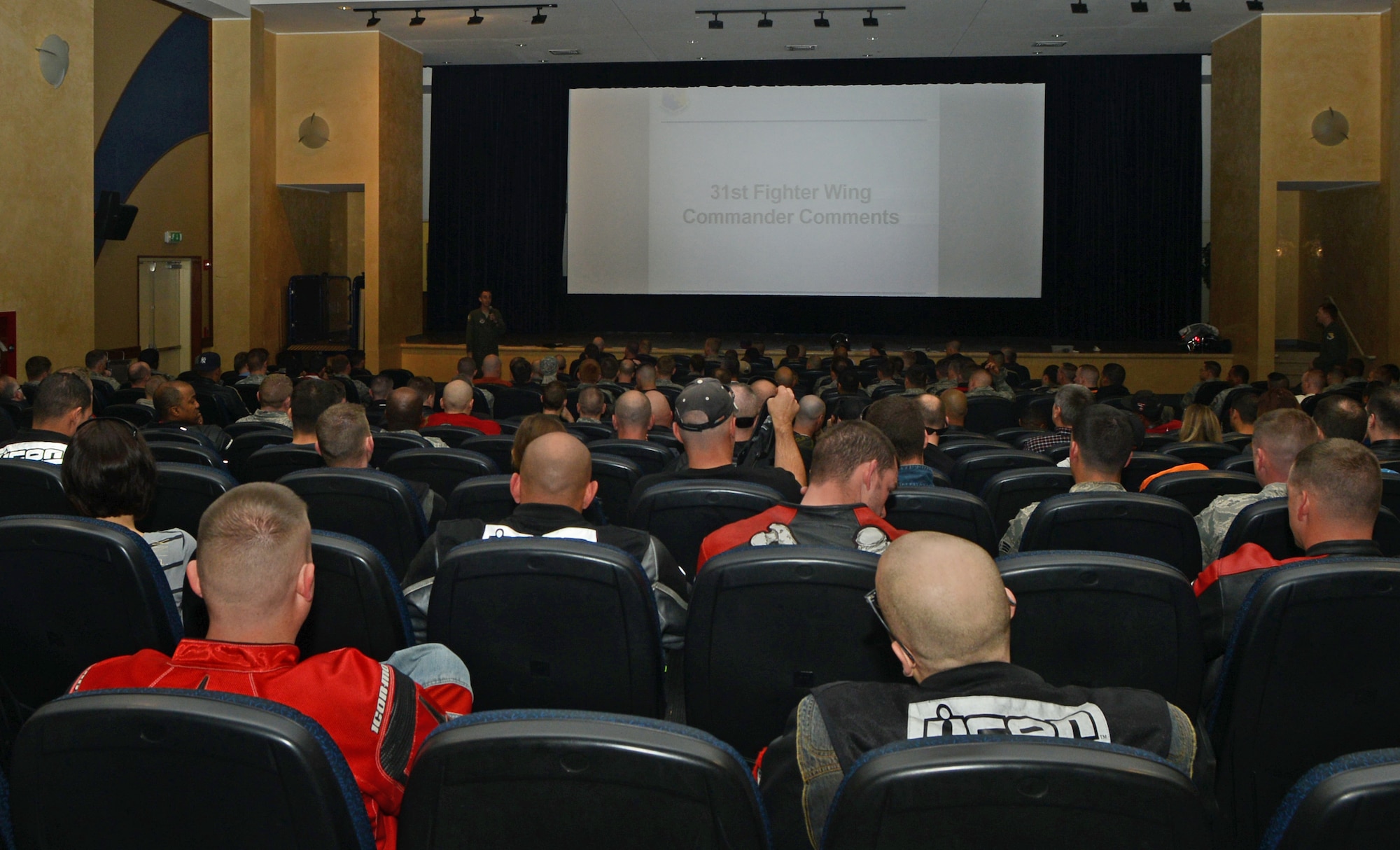 Motorcycle riders attended a safety briefing during the 2013 Motorcycle Rodeo April 25, 2013, at Aviano Air Base, Italy. The event allowed beginner and experienced riders to complete annual motorcycle training required for all service members. Last year more than 200 motorcycle mishaps were reported in the Air Force.  (U.S. Air Force photo/Senior Airman Michael Battles)