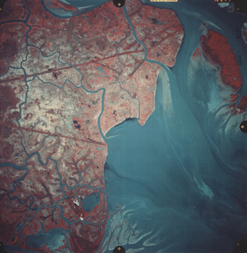 Aerial photo of Atchafalaya Upper Bay 1990