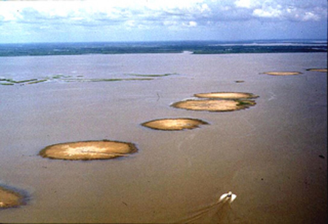 Aerial photo of Atchafalaya Bay 1972