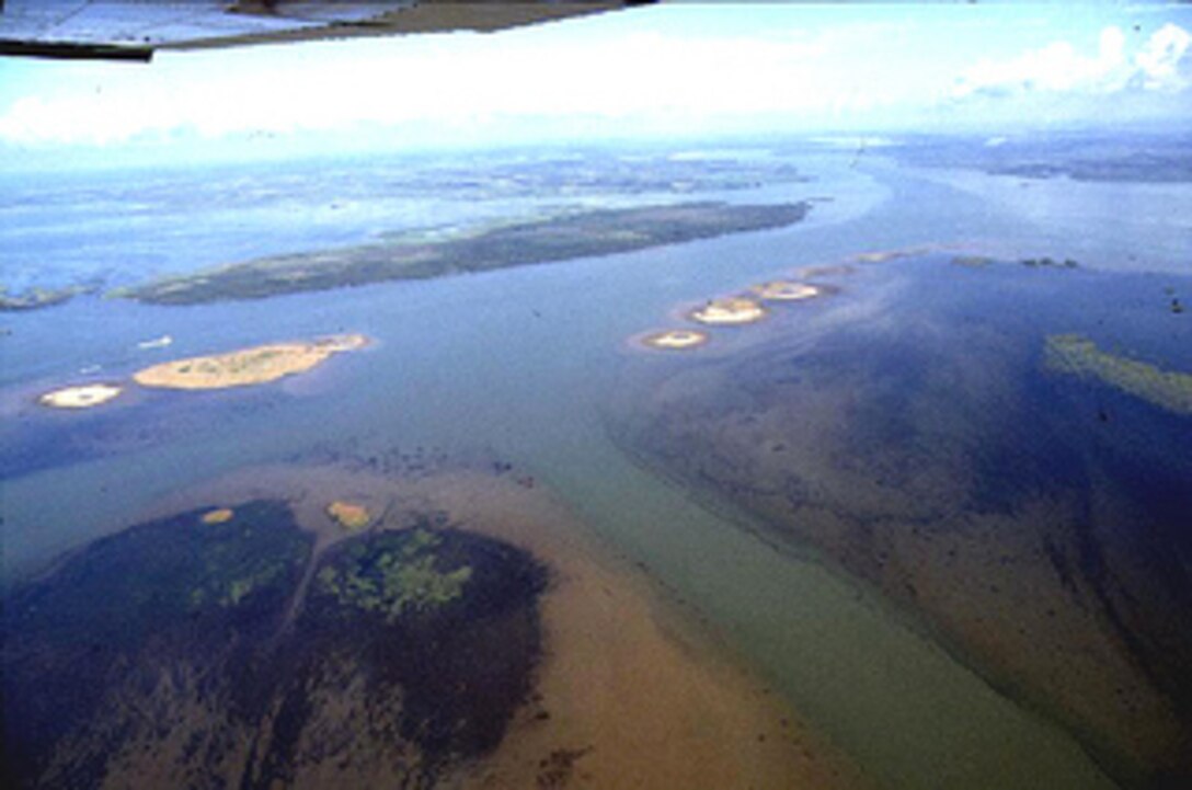 Aerial photo of Atchafalaya Bay 1988