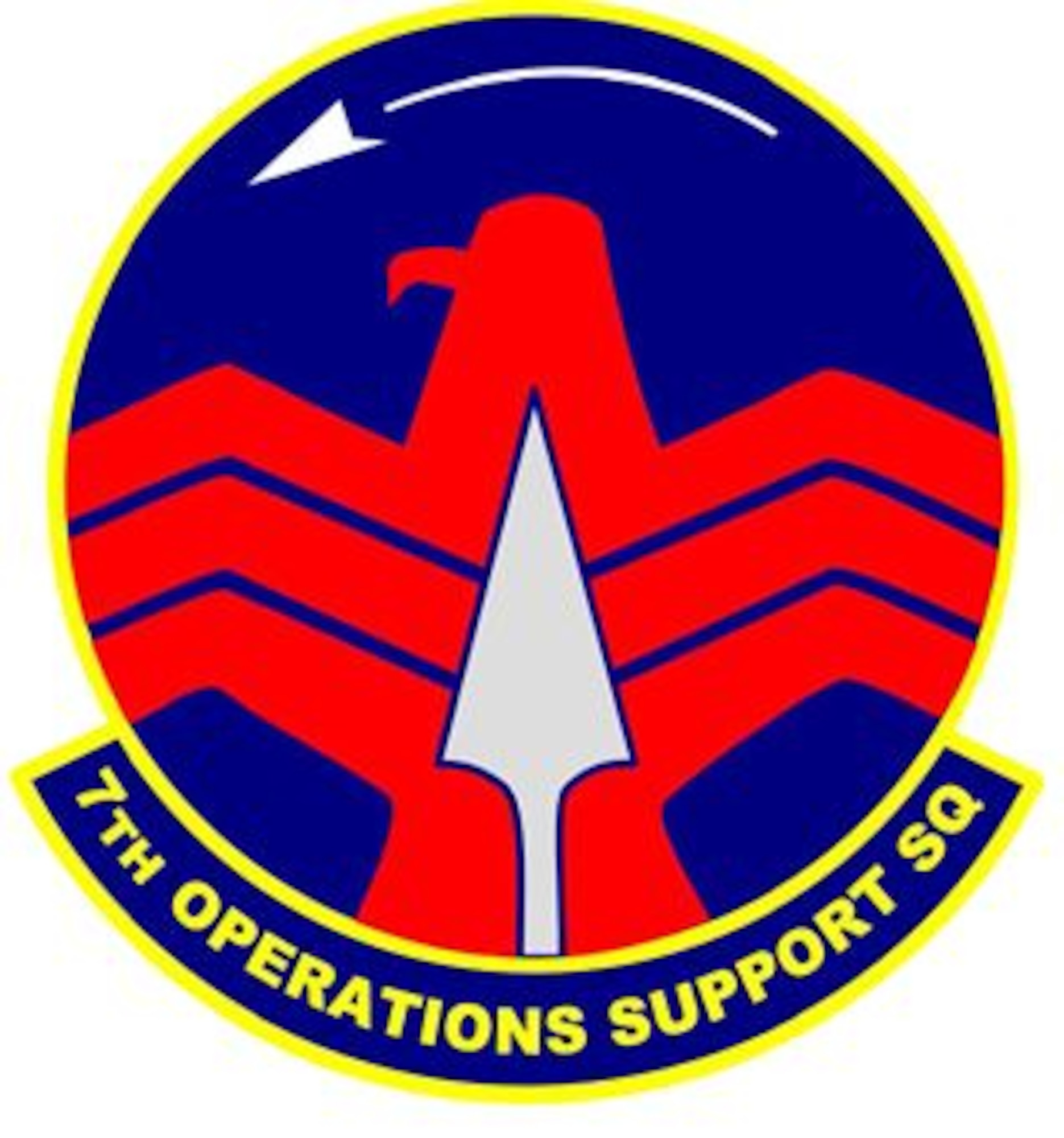 7th Operations Support Squadron shield (color), provided by 7th Bomb Wing Public Affairs.
