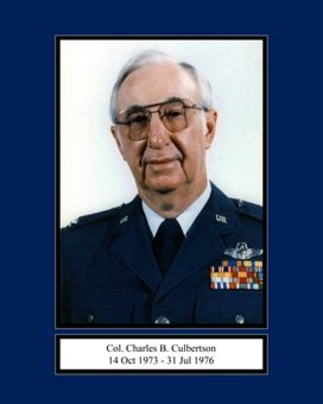 Portrait of Col. Charles B. Culbertson
165th Airlift Wing Commander
14 Oct 1973 - 31 Jul 1976