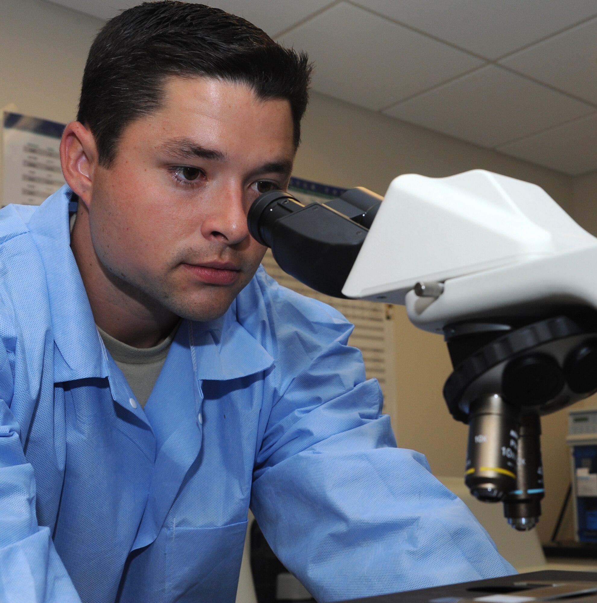 Senior Airman Layton Edwards, a medical laboratory technician with the 71st Medical Support Squadron, is the July Airman of the Month for the 71st Flying Training Wing at Vance Air Force Base, Okla. (U.S. Air Force photo/ Senior Airman Frank Casciotta)