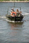 Members of the Louisiana National Guard's 2225th Multi-Role Bridge Company conduct search and rescue missions during a simulated disaster response exercise at the Lakefront Airport in New Orleans, April 4. The purpose of this exercise is to test the current LANG response plan, identify deficiencies and evaluate their ability to respond to multiple missions simultaneously prior to the 2009 hurricane season.