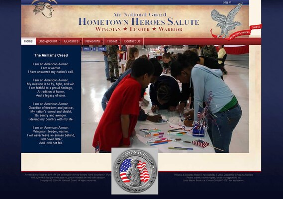 Air Guard S Hometown Heroes Salute Campaign Launches Web Site National Guard Article View