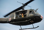 Members of the Louisiana National Guards State Aviation Command rescue evacuees during a simulated disaster response exercise at the Lakefront Airport in New Orleans April 4. The purpose of this exercise is to test the current Louisiana Guard response plan, identify deficiencies and evaluate their ability to respond to multiple missions simultaneously prior to the 2009 hurricane season.