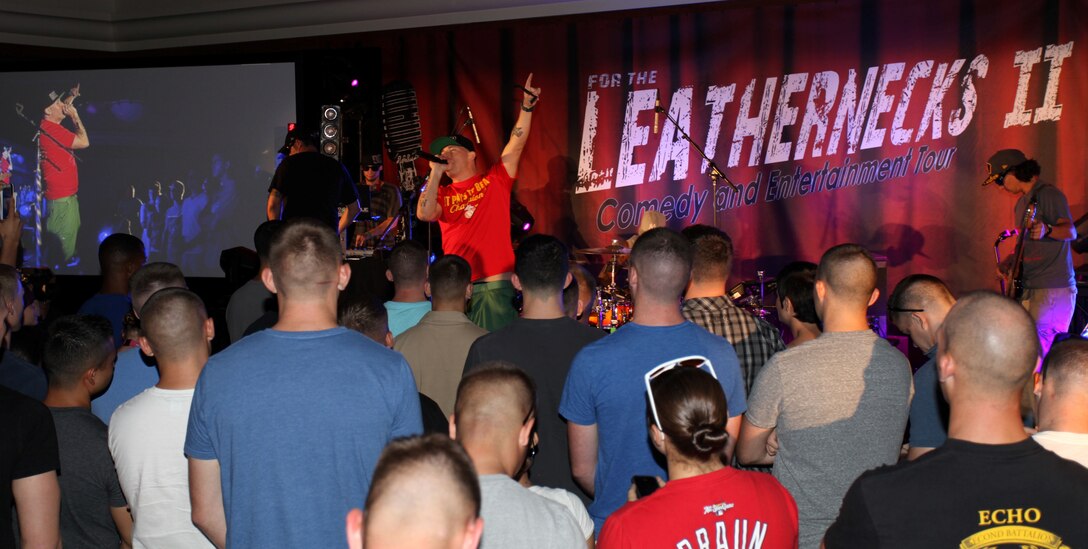 In an effort to offer Marines and sailors at Marine Corps Air Station Yuma, Ariz., some fun and good times, hip hop artist and LaGrange, Ga. native, Bubba Sparxxx came out as part of the Leathernecks Comedy and Entertainment Tour, July 26. “I just hope they have fun, it’s really that simple,” said Sparxxx. 