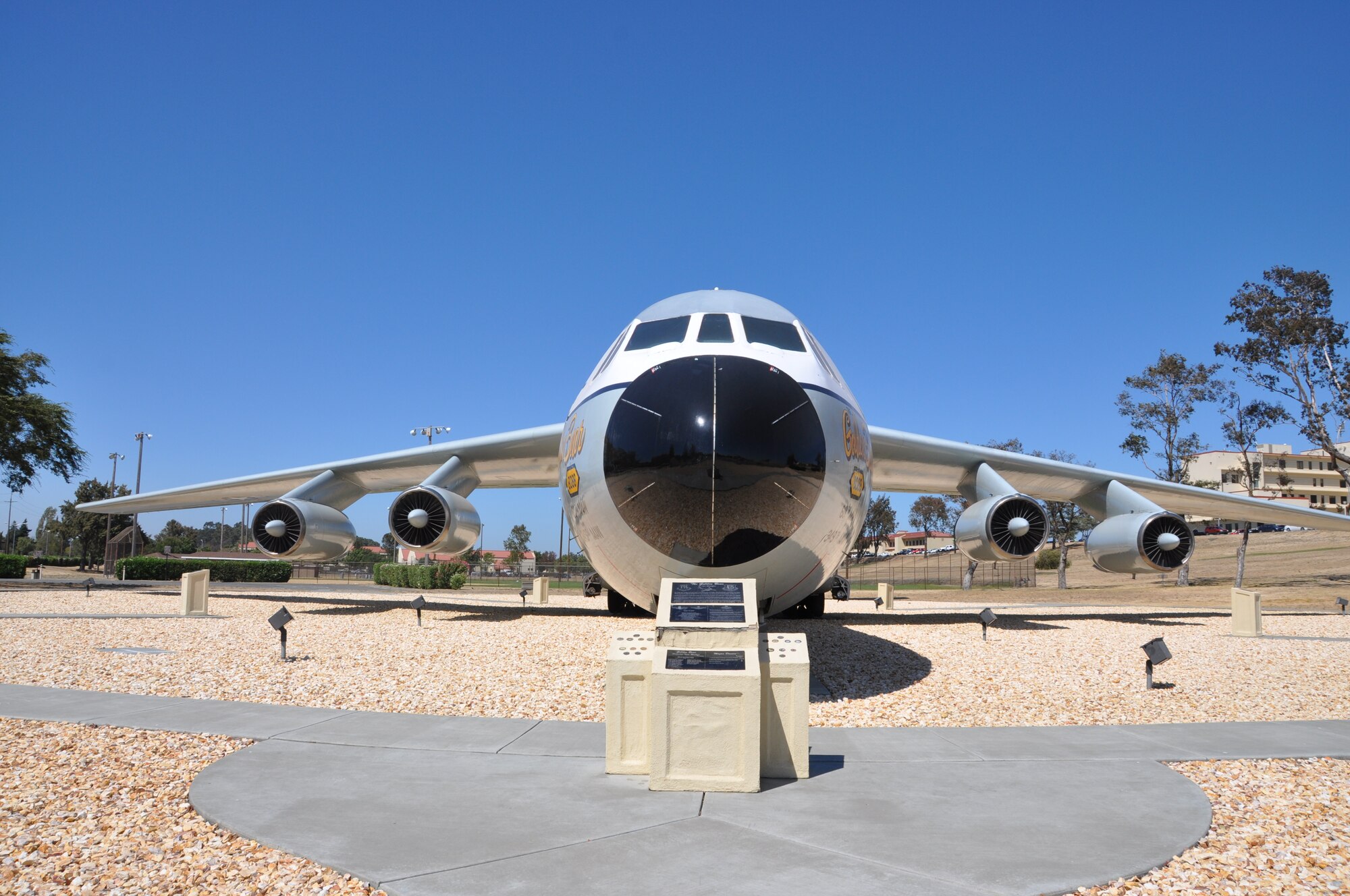 The C-141 Starlifter or "Golden Bear" sits July 31 at Travis. (U.S. Air Force photo/Senior Airman Madelyn Brown.