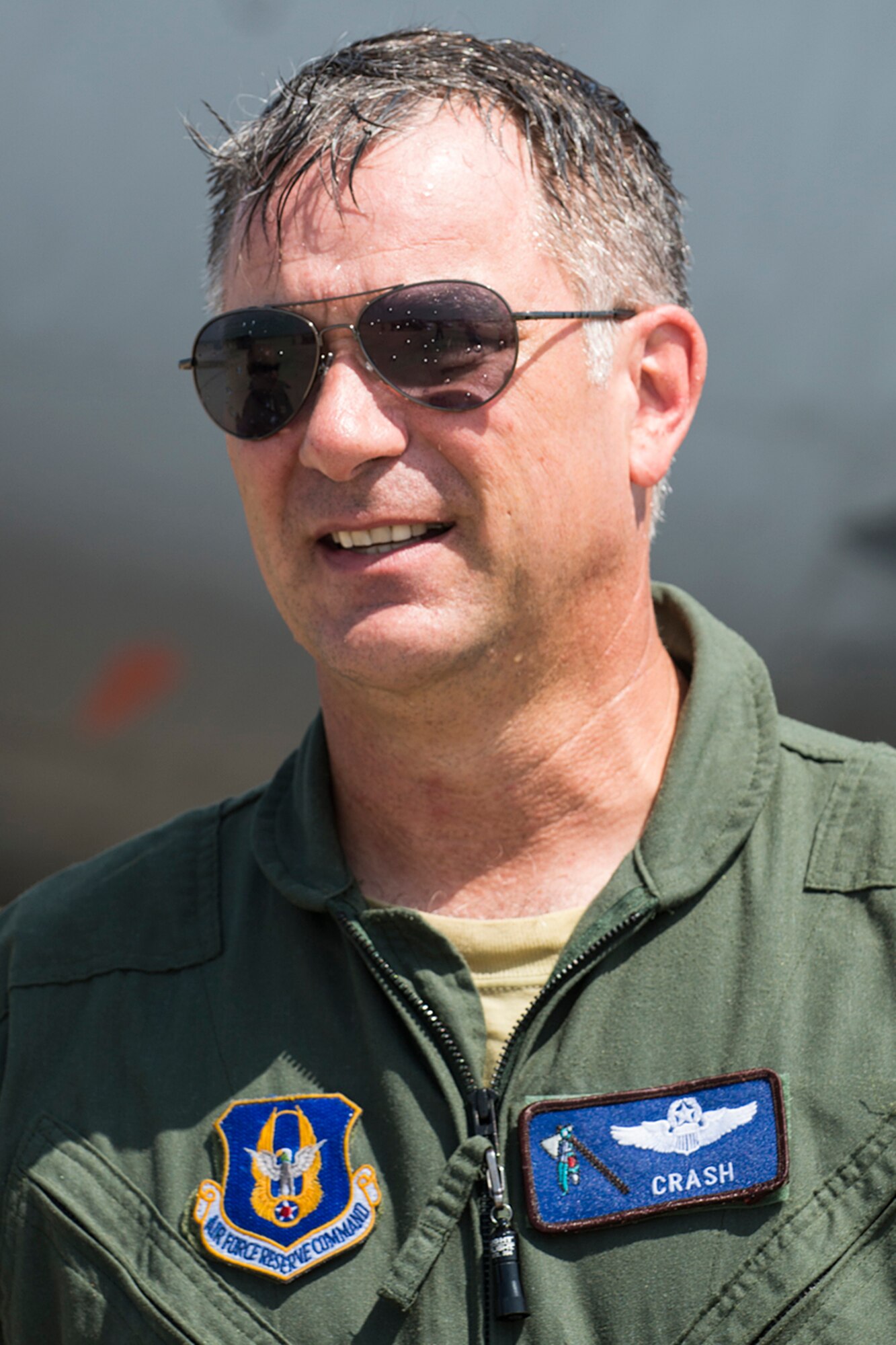 U.S. Air Force Col. Dave Leedom after his last flight in a 93rd Bomb Squadron (BS) B-52H Stratofortress, July 31, 2013, Barksdale Air Force Base, La. Leedom is the former commander of the 93rd BS and B-52 pilot, and is now the Reserve Advisor to the 8th Air Force Commander at Barksdale. (U.S. Air Force photo by Master Sgt. Greg Steele/Released)