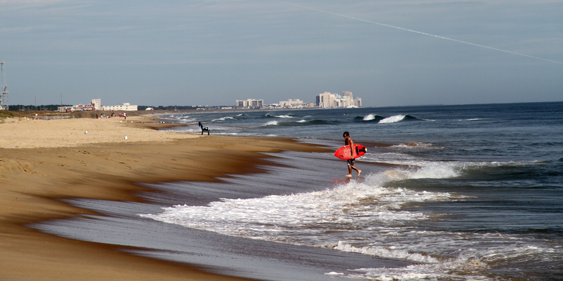 VIRGINIA BEACH, Va. -– The Virginia Beach Hurricane Protection and Beach Renourishment Project widened the beach between 15th to 70th streets. As part of the work, contractors dredged sand from the ocean floor and piped it several miles onto the Virginia Beach shoreline. This is the first renourishment cycle since the Norfolk District, U.S. Army Corps of Engineers completed the hurricane protection beach renourishment project in 2001. 