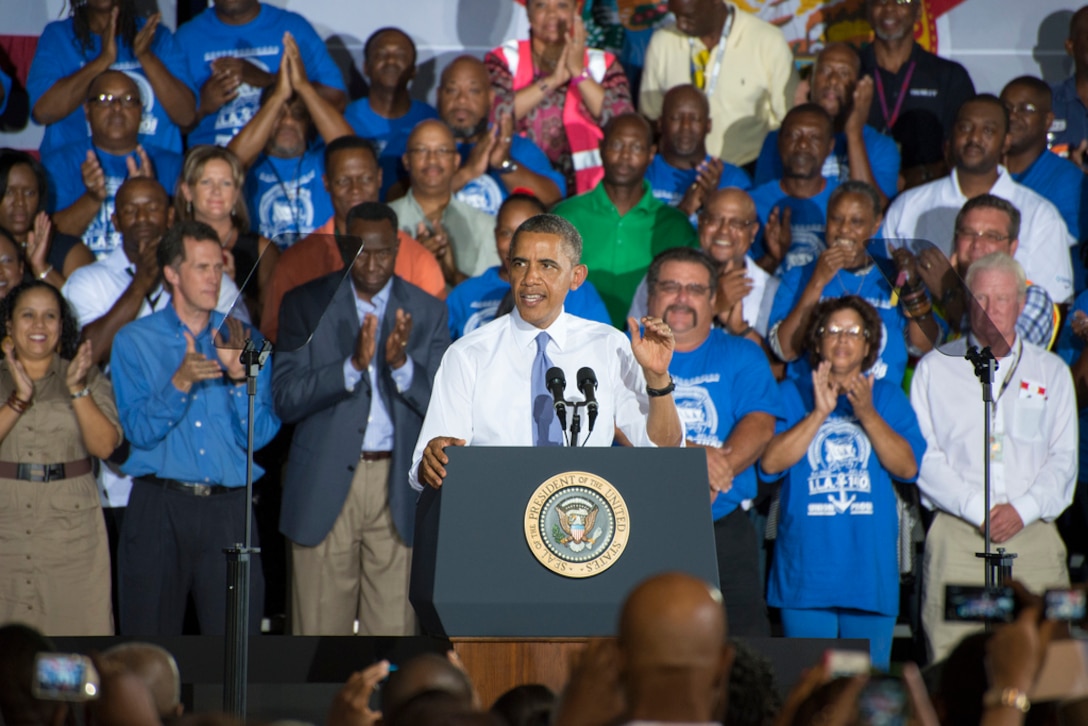 President Barack Obama chose JAXPORT as a backdrop July 25 to deliver his vision for future economic growth. 