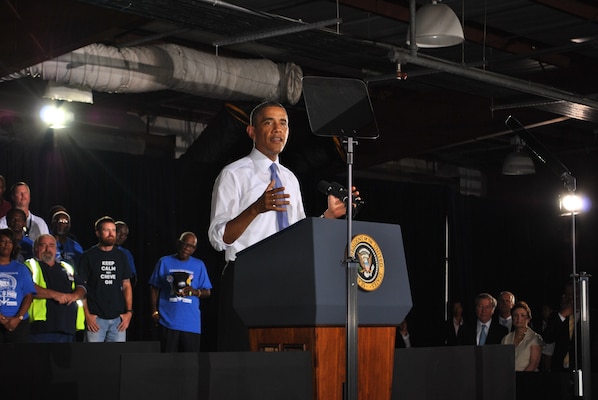 “We’ve got to create more jobs today, doing what you’re doing right here at JAXPORT, and that’s building this country’s future,” said President Barack Obama in his July 25 address to a capacity crowd at JAXPORT.