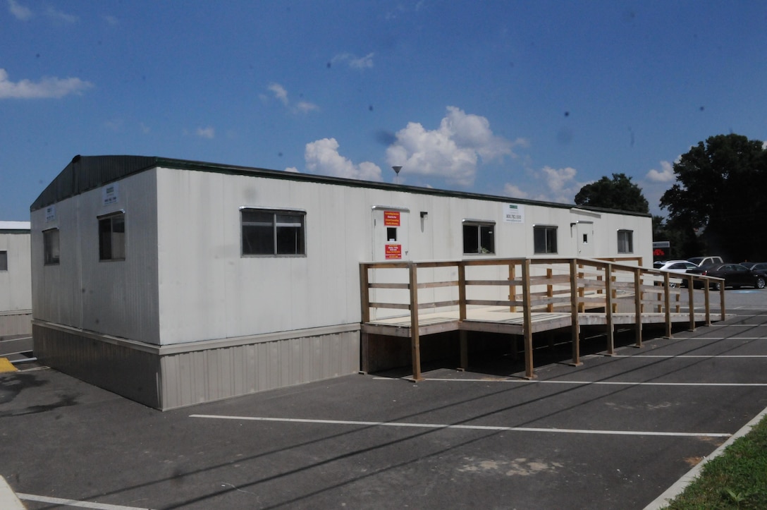 The Family Advocacy Program has moved from Little Hall into trailer No. 4 in the parking lot next to the Firestone auto shop on Barnett Road. All organizations housed in the south wing of Little Hall will be in the eight trailers for the next six to eight months. 