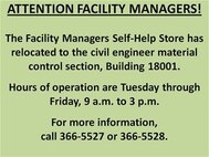 Facility Manager Self Help Store Relocation
