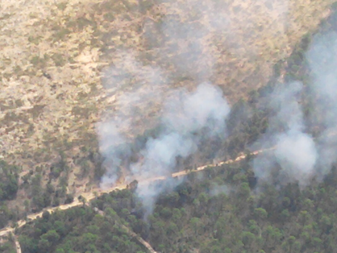 A controlled fire on Eglin Test ranges sighted during a Civil Air Patrol Fire Patrol mission.