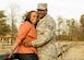 Alicia Hinds Ward poses with her husband, Tech. Sgt. Edwinston Ward of the 113th Logistics Readiness Squadron, Washington, D.C., Air National Guard. Alicia is the Armed Forces Insurance Military Spouse of the Year 2013.