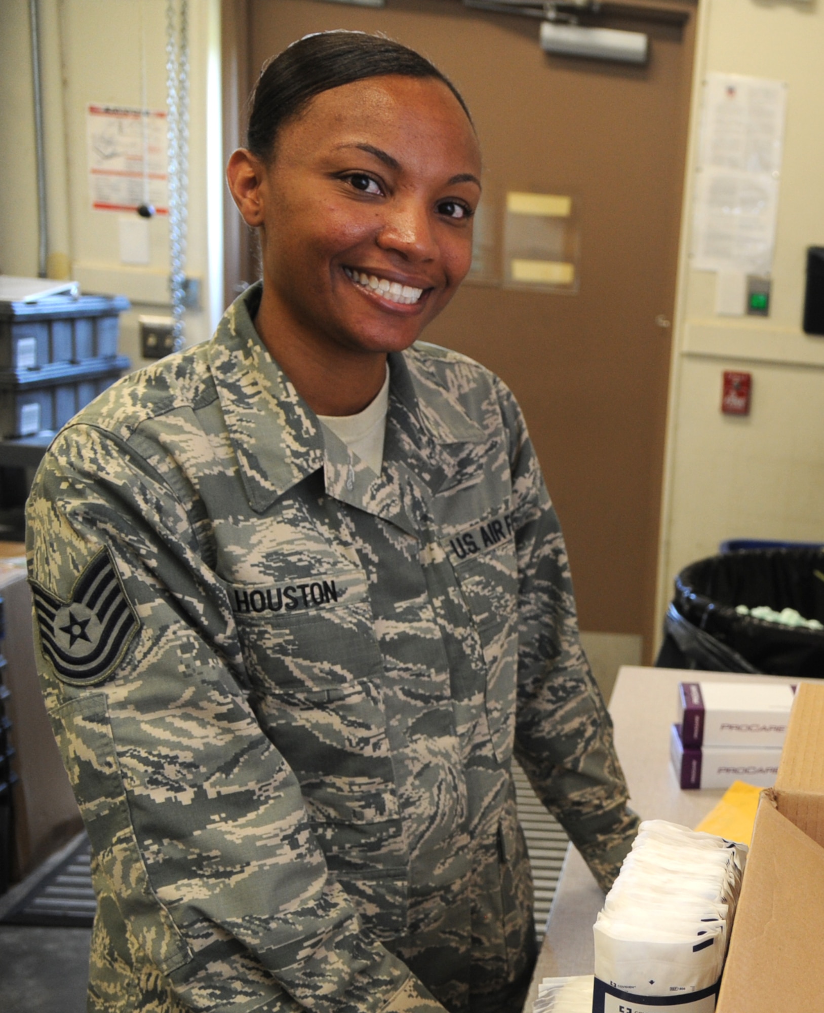 Newly STEP promoted Tech. Sgt. Shawna Houston, is a medical logistics technician with the 71st Medical Support Squadron at Vance Air Force Base, Okla. (U.S. Air Force photo/ Senior Airman Frank Casciotta)