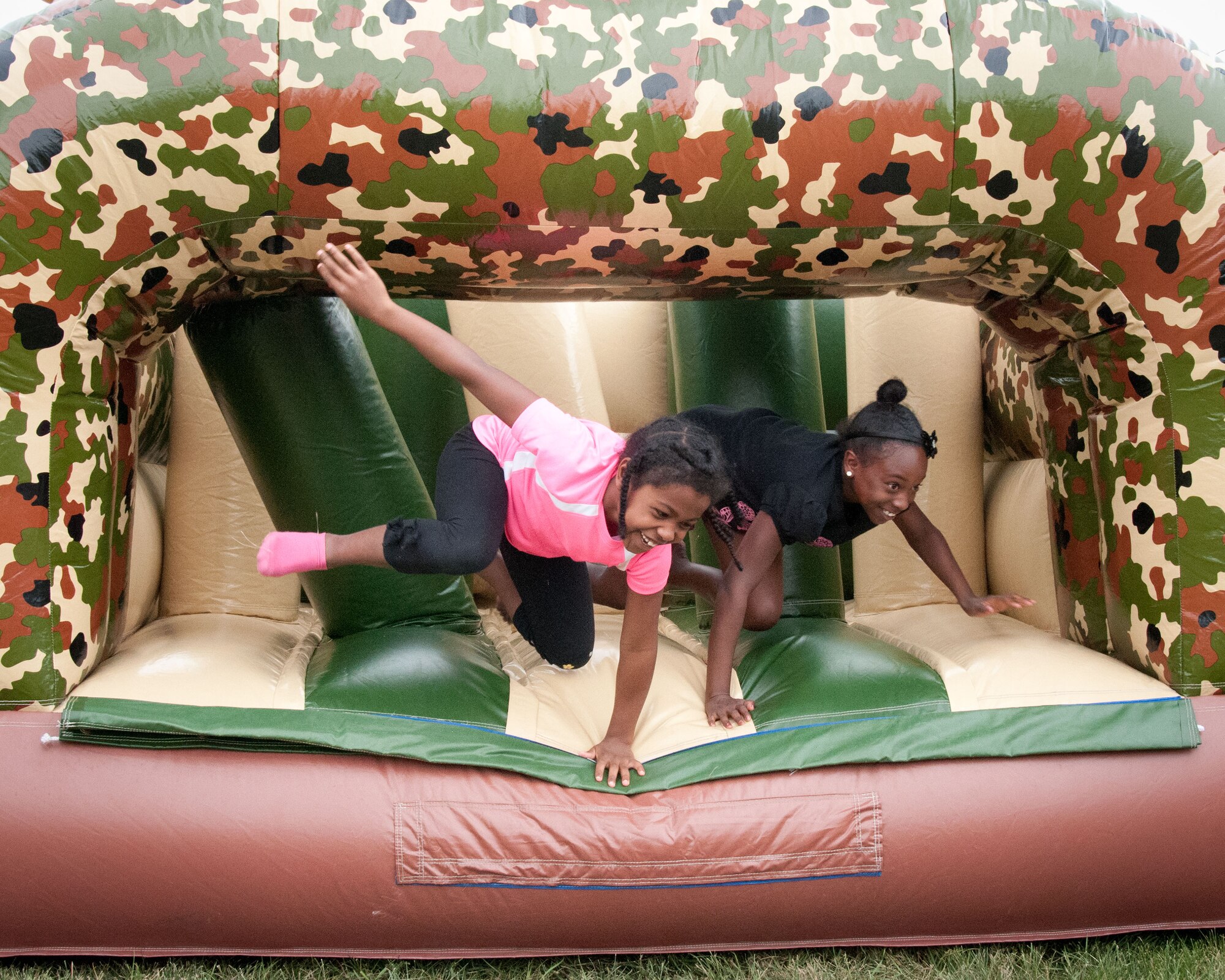 Friends and families of the 934th Airlift Wing Airmen come enjoy this year's Family Day festivites.  The annual event is an opportunity for the Airmen to invite their family out to the base for a picnic lunch, raffles, displays, and many other activities.  (U.S. Air Force photo/934th Airlift Wing Public Affairs)