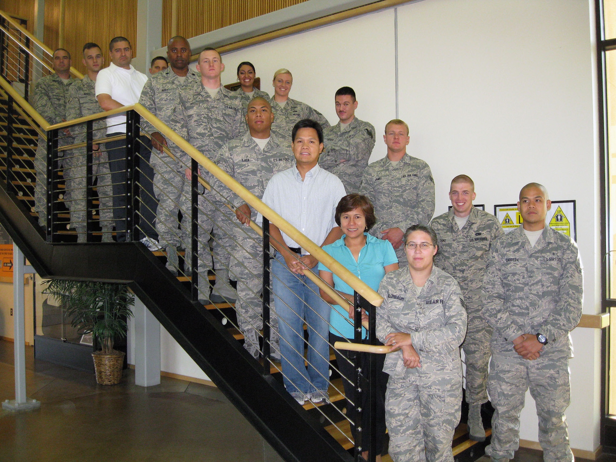 TRAVIS AIR FORCE BASE, Calif. -- The 349th Air Mobility Wing, Team Travis welcomes its newest group of reservists during the July B-Flight newcomers orientation brief. (U.S. Air Force / Senior Airman Cindy Alejandrez) 