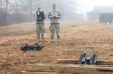 Maryland Army National Guard members learned robot-handling in a weekend drill.