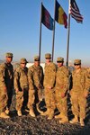 Members of the 101st Expeditionary Signal Battalion, a National Guard unit from Yonkers, N.Y., deployed to Forward Operating Base Mescal, Afghanistan, Dec. 25, 2012. From left to right: Pfc. Curtis L. Brewington, Sgt. Sergio A. Rodriguez, Spc. John Martin, Sgt. James P. O'Connell, Staff Sgt. Marcus A. Jones and Spc. Jonathan Pereira.